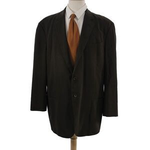 Giorgio Armani Mens Black Suit Jacket Button Big & Tall Size 50